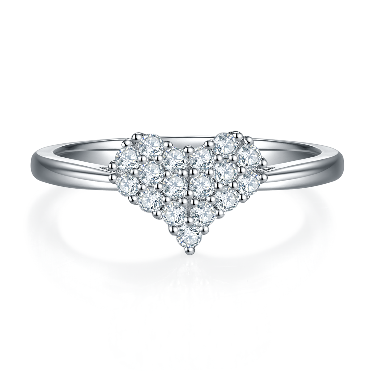 At first sight, I fell in love with S925 silver plated platinum Moissanite 33 points D-grade